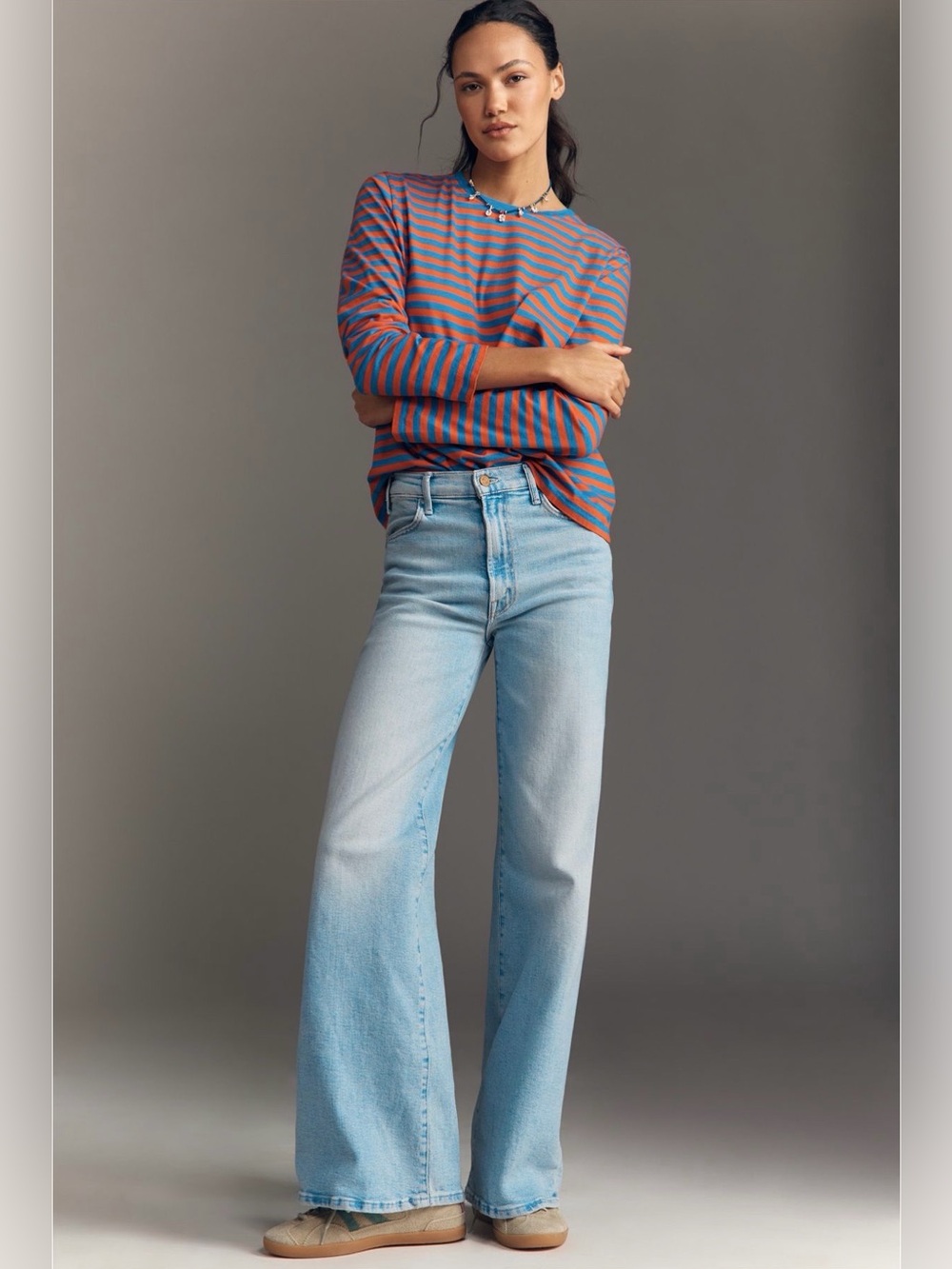 MOTHER The Hustler Roller Sneak High-Rise
Wide-Leg Jeans NWT
